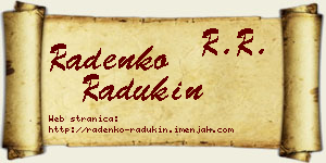 Radenko Radukin vizit kartica